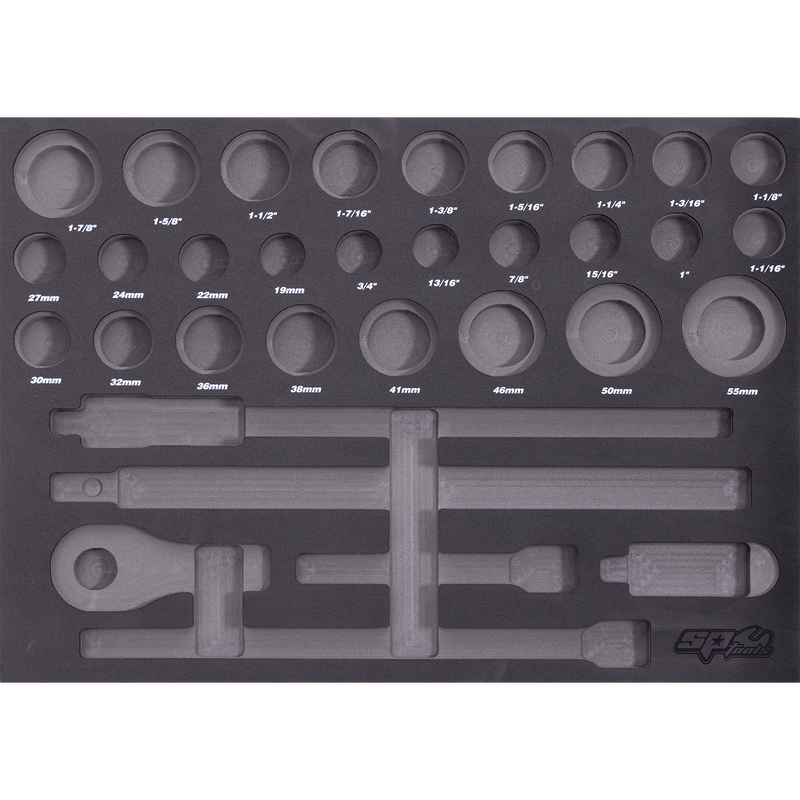 SP Tools EVA Insert Foam Tray Suits Sockets Metric/SAE &