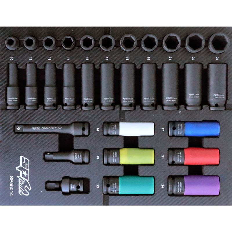 SP Tools EVA Insert Foam Tray Tool Kit 1/2in. Drive
