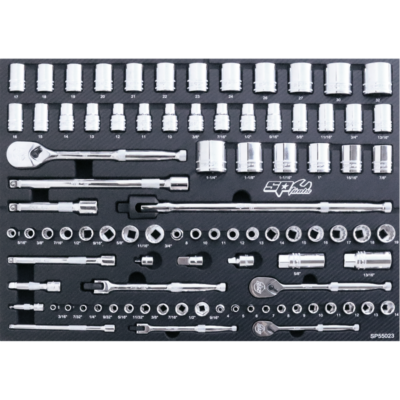 SP Tools EVA Insert Foam Tray Tool Kit Sockets &