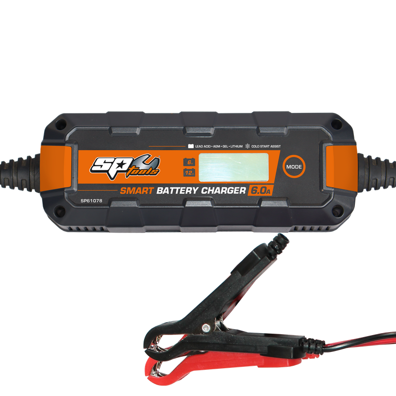 SP Tools Smart Battery Charger 8-Stage Multi-Volt 6V 12V