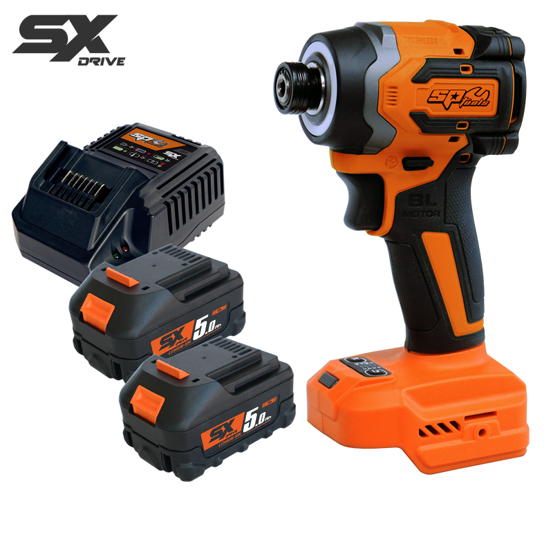 SP Tools Cordless - 18V 1/4Indr Impact Driver - 5.0Ah X2