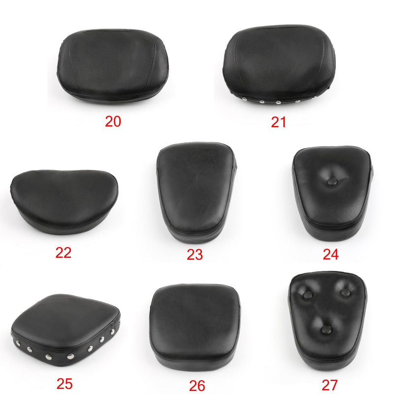 Honda Kawasaki Suzuki Touring Yamaha Black Generic Universal Backrest Cushion Pad