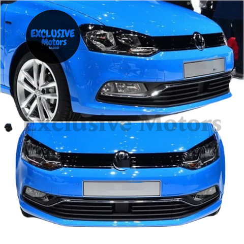 Volkswagen Polo Standard (2014-2017) – 2 Pieces Front Bumper Lip Body Kit
