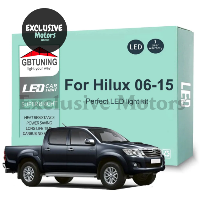 Toyota Hilux 9Pcs Canbus LED Interior Light Bulb Kit (2006-2015)