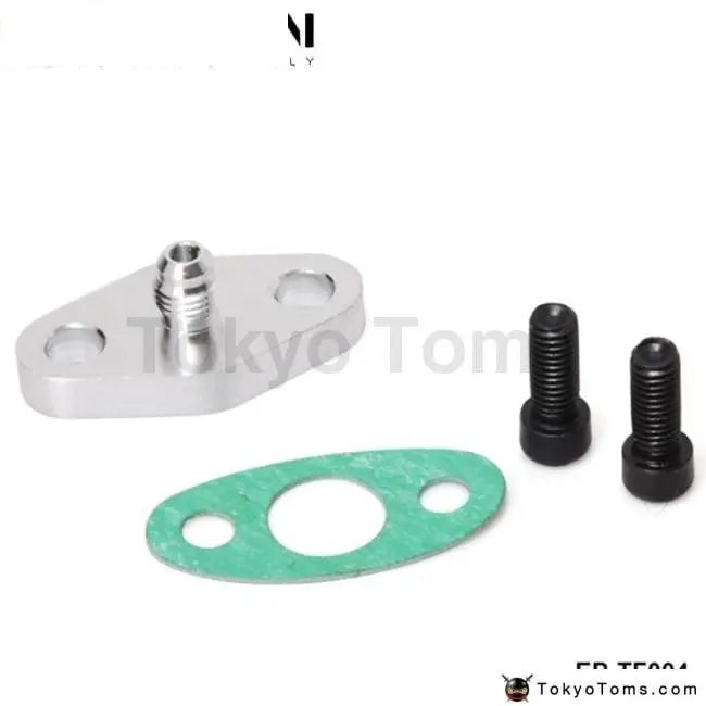 Turbo Oil Feed Inlet Flange Gasket Adapter Kit 4An 4 An Fitting T3 T3/T4 T04