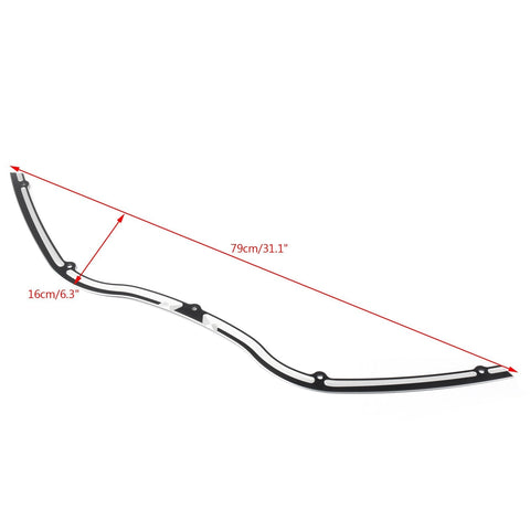 Harley (1998-2013) Road Glide FLTR, Black Generic Performance Machine Black Windshield Trim
