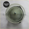 Off-white plastic a/c blower motor for d-max lhd with central metallic bolt and radial slats shown from the back side