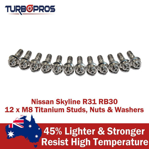 Nissan Skyline R31 RB30 Titanium Intake Manifold Stud Kit