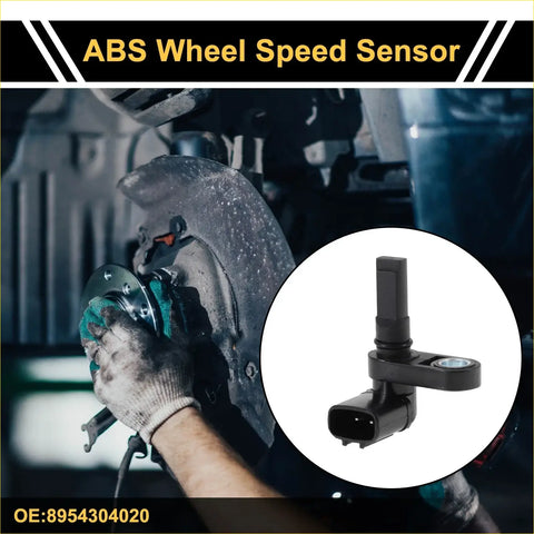 Black abs wheel speed sensor for Toyota 4Runner 2003-2014 with cylindrical shaft and rectangular connector housing