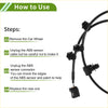 Black abs wheel speed sensor cable with molded plastic connectors and clamps for front left toyota 86 2012-2023