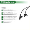 Black abs wheel speed sensor cable with molded plastic connector and two black wires for toyota avensis front left