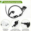 Abs wheel speed sensor for toyota bb ii 2005-2010 with black rubber-coated wire and plastic connectors front left side