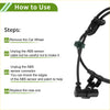 Abs wheel speed sensor cable for toyota bb ii front left with black molded plastic housing and green clamps