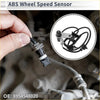 Black abs wheel speed sensor with coiled wire and plastic housing held for rear installation on Toyota Highlander 2001-2003