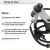 Black abs wheel speed sensor with metallic bracket and wiring for 2001-2003 toyota highlander rear use shown from back side