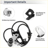 Black and silver abs wheel speed sensor with coiled wiring for oe-matching rear installation on toyota highlander 2001-2003