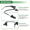 Black reinforced abs plastic and metal abs wheel speed sensor with coiled wire and connector for 2011-2015 toyota highlander