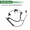 Black abs wheel speed sensor for Toyota Highlander 2011-2015 with molded plastic housing and coiled wiring shown from back side