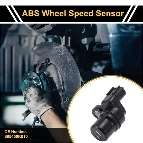 Black abs wheel speed sensor with cylindrical body and connector for right rear of 2010 toyota hilux