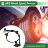 Black abs wheel speed sensor with coiled cable and plastic connectors for toyota hilux sw4 2005-2015 shown by car tire