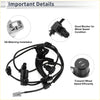 Black abs wheel speed sensor with coiled wiring and connectors for oe matching rear left installation on toyota land cruiser