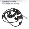 Black abs wheel speed sensor harness with coiled wiring and molded plastic housing for 1998-2007 toyota land cruiser rear left