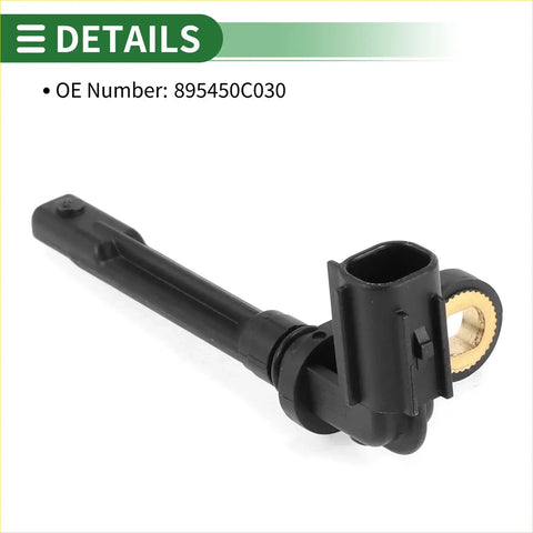 Black plastic abs wheel speed sensor for Toyota Sequoia with gold metal ring and integrated electrical connector