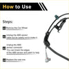 Black abs wheel speed sensor cable with gray connector and green clip for toyota tacoma front left 2016-2019