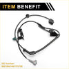 Black abs wheel speed sensor for toyota tacoma front left with molded plastic connectors and mounting brackets