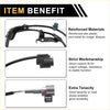 Black and gray reinforced abs plastic and metal abs wheel speed sensor with green clip for 2016-2019 toyota tacoma front left