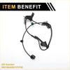 Black abs wheel speed sensor for toyota tacoma front right with molded plastic housing and coiled wiring