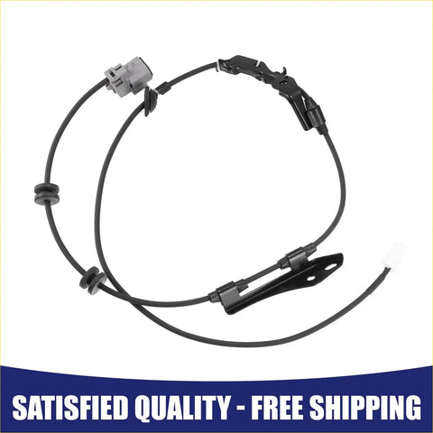 Black rear left abs wheel speed sensor for Toyota Prius V with gray connector and black plastic brake pedal housing