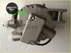 Gray metallic ac compressor for nissan x trail with bolted cover and attached wiring shown from the back side