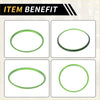 Green silicone gasket rings in various sizes for ac vent dashboard decoration on toyota tacoma 2016-2021 4 pcs