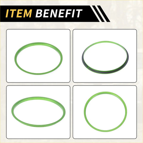 Green silicone gasket rings in various sizes for ac vent dashboard decoration on toyota tacoma 2016-2021 4 pcs
