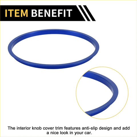 Blue metallic ac vent dashboard knob cover trim for Toyota Tacoma 2016-2023 with anti-slip design