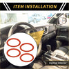 Red rubber gaskets for toyota tacoma central interior as part of orange ac vent dashboard rings set
