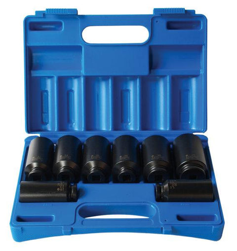 Action Axle Impact Socket Set Deep 12-Point 1/2" Drive 8