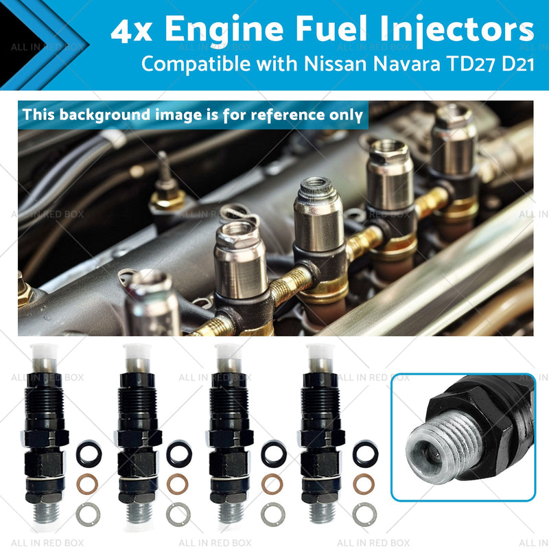 Nissan Navara TD27 D21 2. 7L 16600-43G23 4x Engine Fuel Injectors Suitable