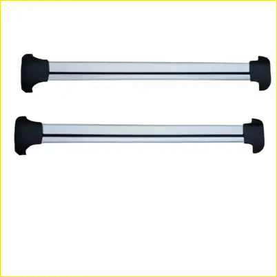 Silver metal aero roof rack cross bars with black plastic end caps fit for suzuki grand vitara 2005-2019