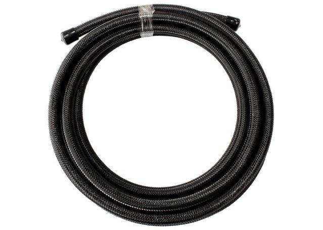 Aeroflow AF100-07-1MBLK SS Braided Hose -7AN 1 Metre Black