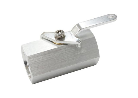Aeroflow Shut Off Valve Female -10ORB Silver