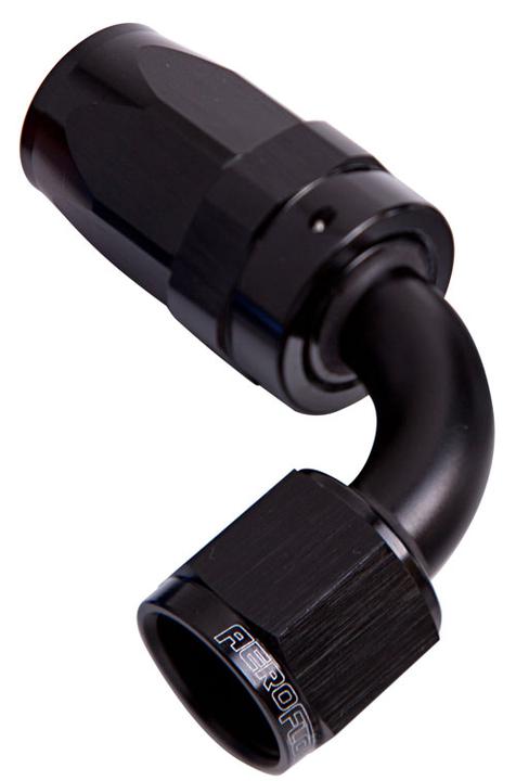 Aeroflow AF103-04BLK -4AN Taper Series 90 Degree Hose End