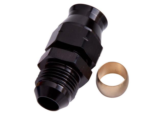Aeroflow AF108-04BLK 1/4" Hard Line To -4AN Male Adapter