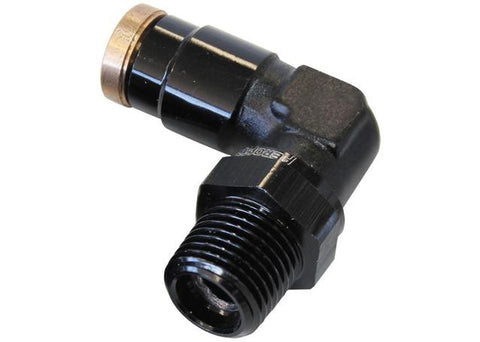 Aeroflow AF123-04BLK 1/4" Npt 90Degree To 1/4" 120 Series