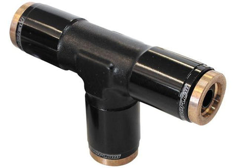 Aeroflow AF125-04BLK 1/4" NPT Tee 120 Series Nylon Black