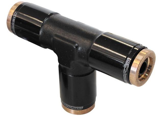 Aeroflow AF125-02BLK 3/16" NPT Tee 120 Series NylonBlack