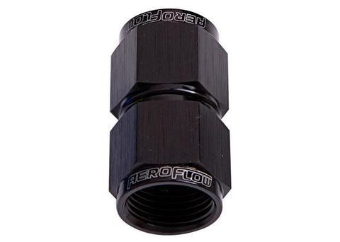 Aeroflow AF131-03BLK Straight Female Flare -3AN Black