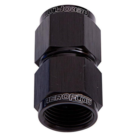 Aeroflow AF131-10BLK Straight Female Flare -10AN Black