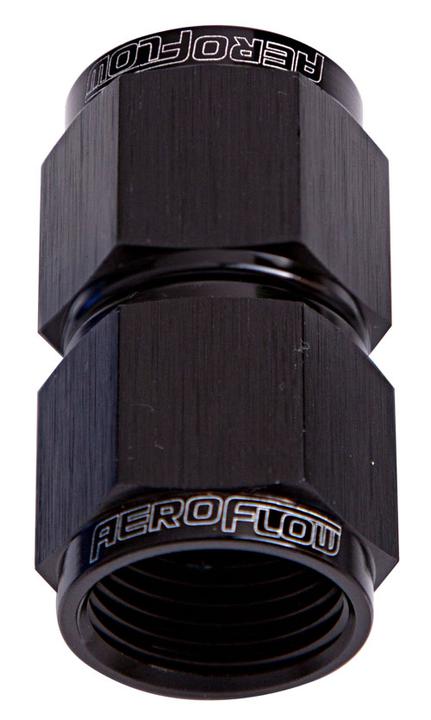 Aeroflow AF131-04BLK Straight Female Flare -4AN Black